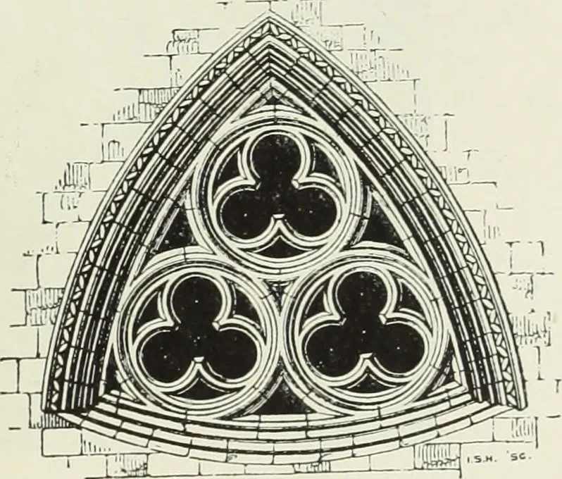 An illustration from An introduction to English church architecture : from the eleventh to the sixteenth century, 1913, leaf 202