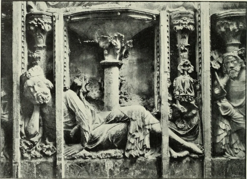 An illustration from An introduction to English church architecture : from the eleventh to the sixteenth century, 1913, leaf 203