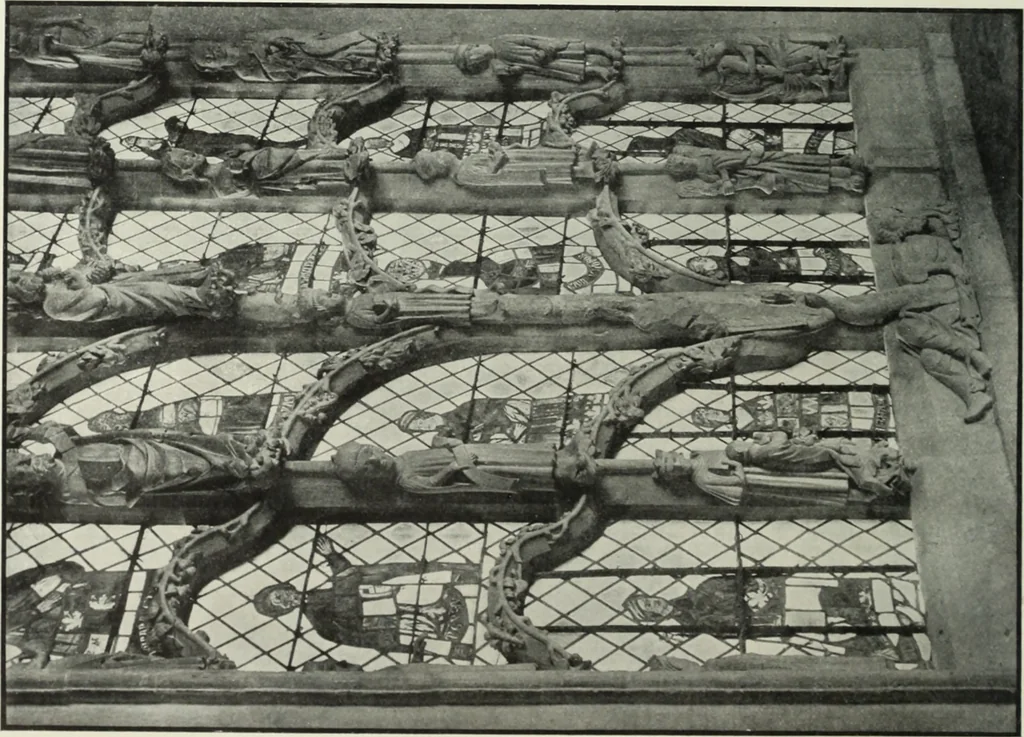 An illustration from An introduction to English church architecture : from the eleventh to the sixteenth century, 1913, leaf 205