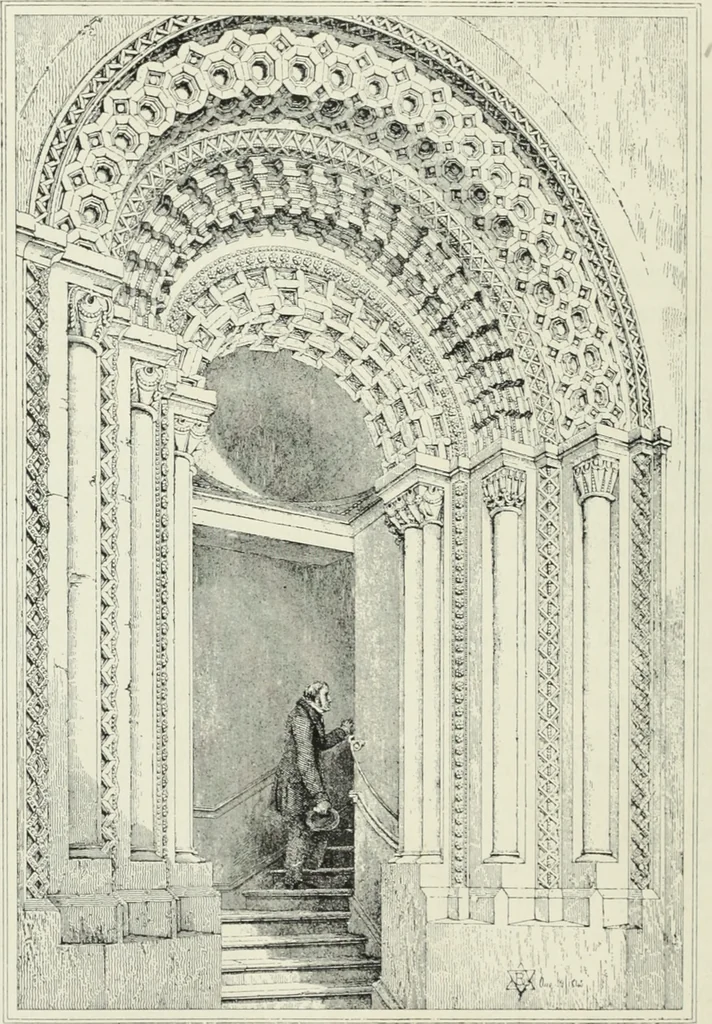 An illustration from An introduction to English church architecture : from the eleventh to the sixteenth century, 1913, leaf 223
