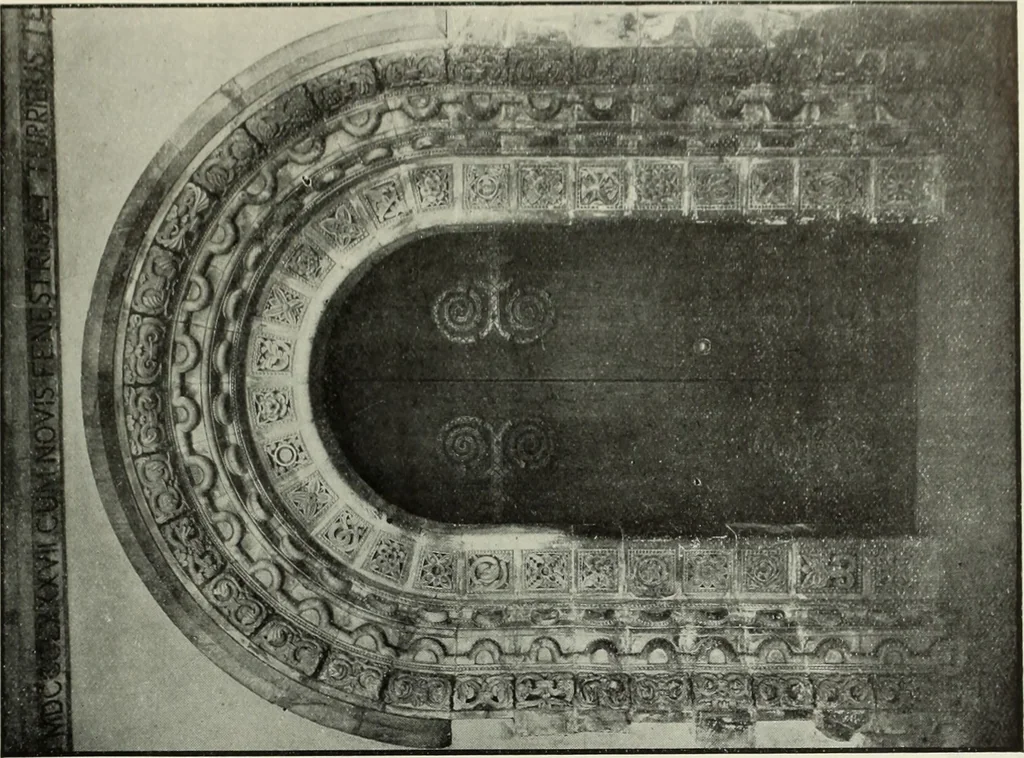An illustration from An introduction to English church architecture : from the eleventh to the sixteenth century, 1913, leaf 230