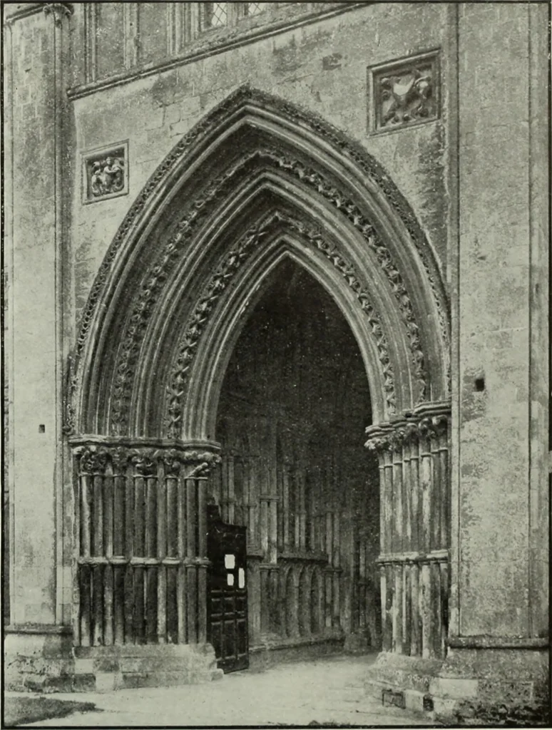 An illustration from An introduction to English church architecture : from the eleventh to the sixteenth century, 1913, leaf 233
