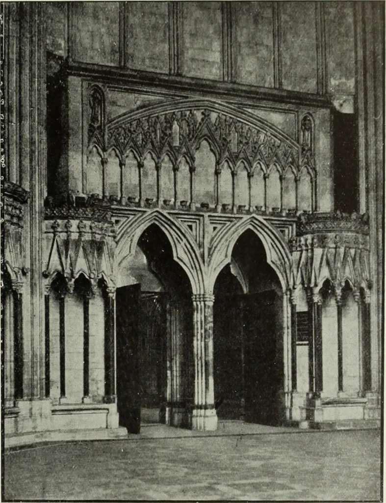 An illustration from An introduction to English church architecture : from the eleventh to the sixteenth century, 1913, leaf 234