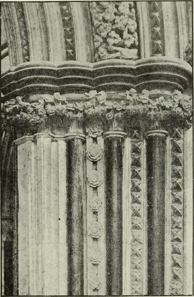 An illustration from An introduction to English church architecture : from the eleventh to the sixteenth century, 1913, leaf 236