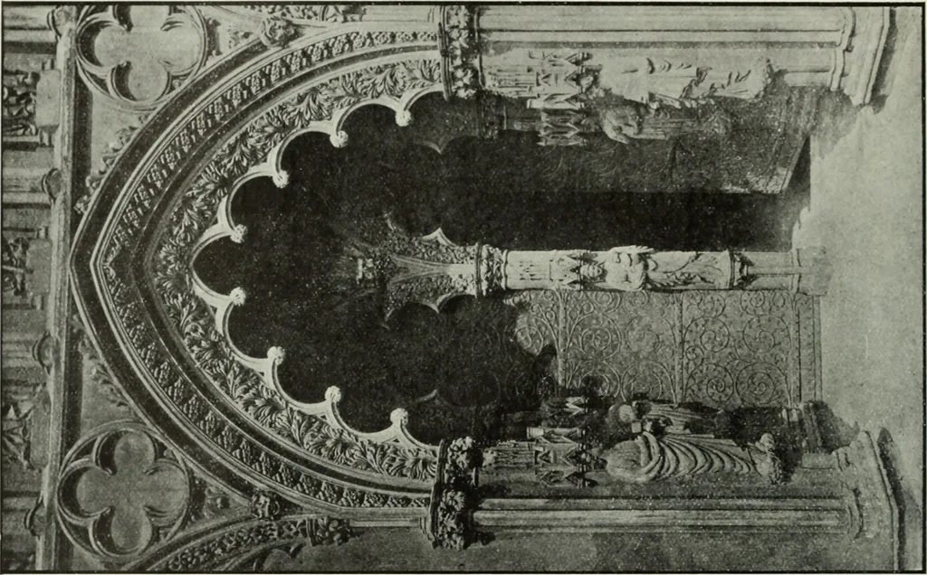 An illustration from An introduction to English church architecture : from the eleventh to the sixteenth century, 1913, leaf 237
