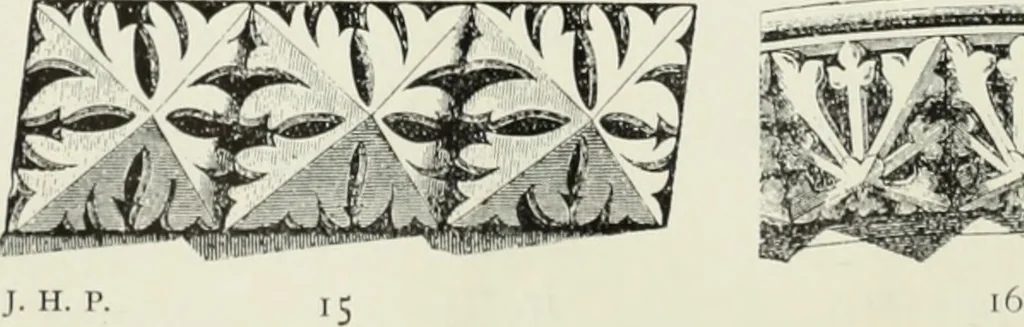 An illustration from An introduction to English church architecture : from the eleventh to the sixteenth century, 1913, leaf 245