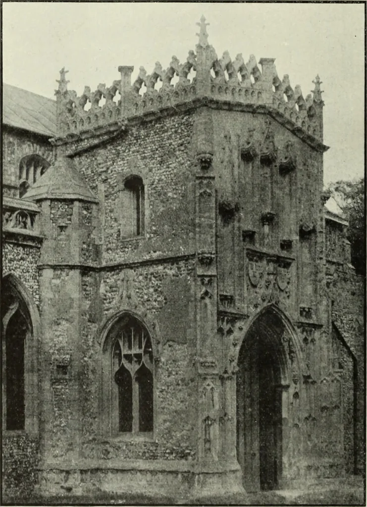 An illustration from An introduction to English church architecture : from the eleventh to the sixteenth century, 1913, leaf 249
