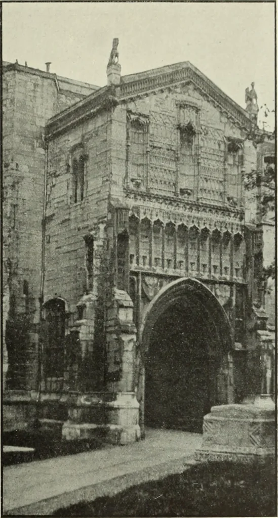 An illustration from An introduction to English church architecture : from the eleventh to the sixteenth century, 1913, leaf 254