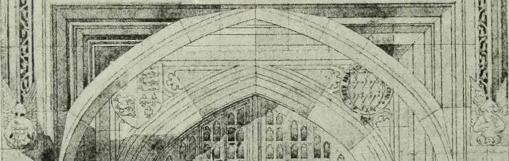 An illustration from An introduction to English church architecture : from the eleventh to the sixteenth century, 1913, leaf 257