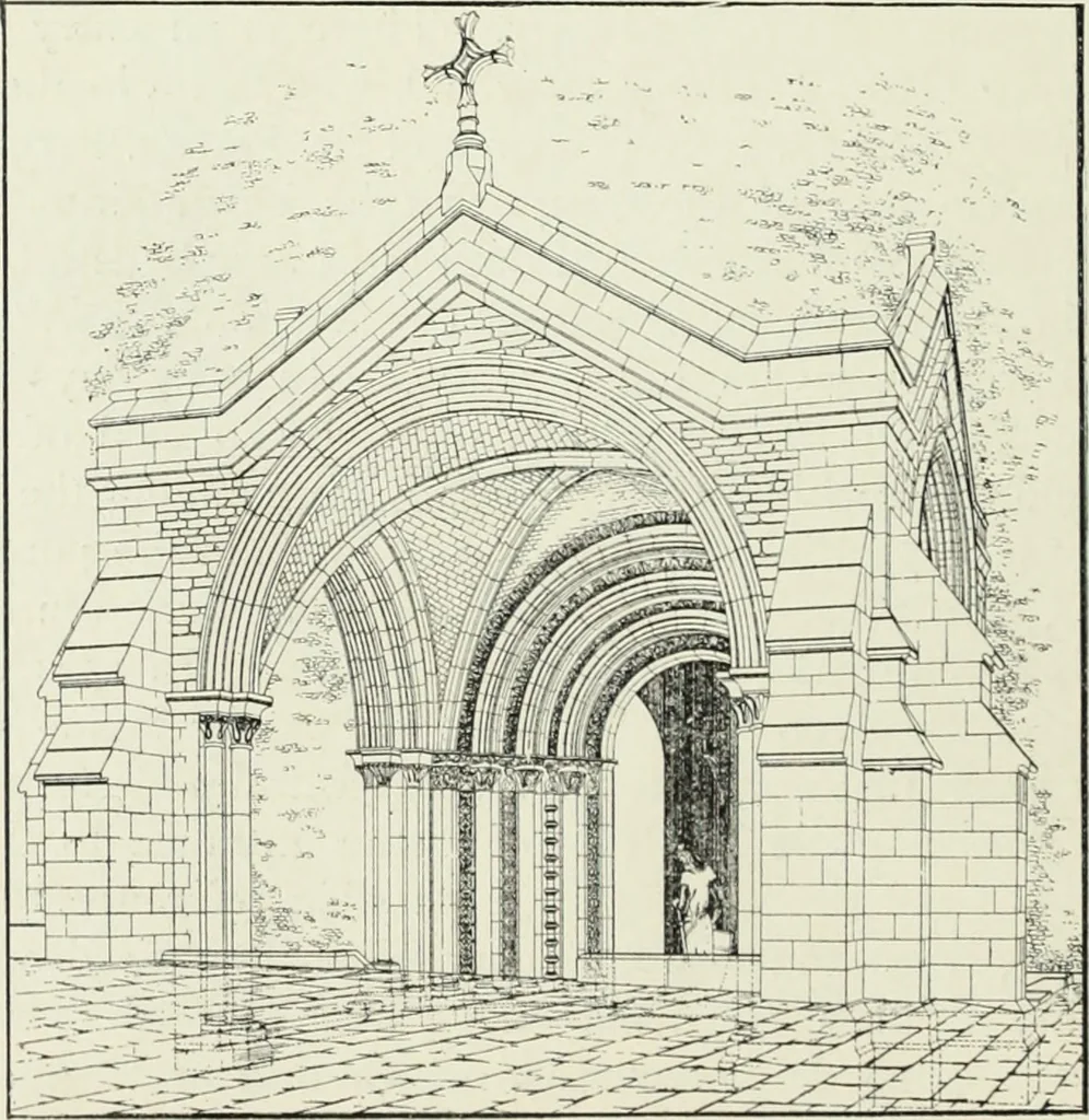 An illustration from An introduction to English church architecture : from the eleventh to the sixteenth century, 1913, leaf 259