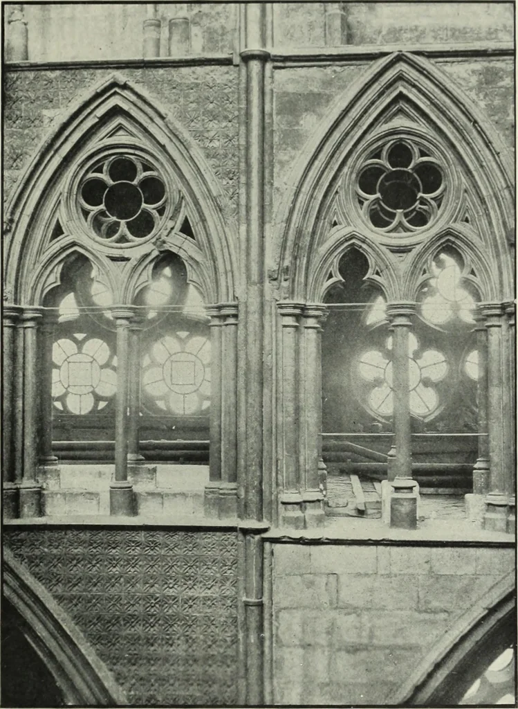 An illustration from An introduction to English church architecture : from the eleventh to the sixteenth century, 1913, leaf 262