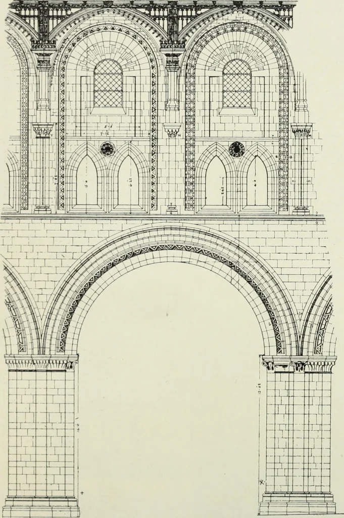 An illustration from An introduction to English church architecture : from the eleventh to the sixteenth century, 1913, leaf 273