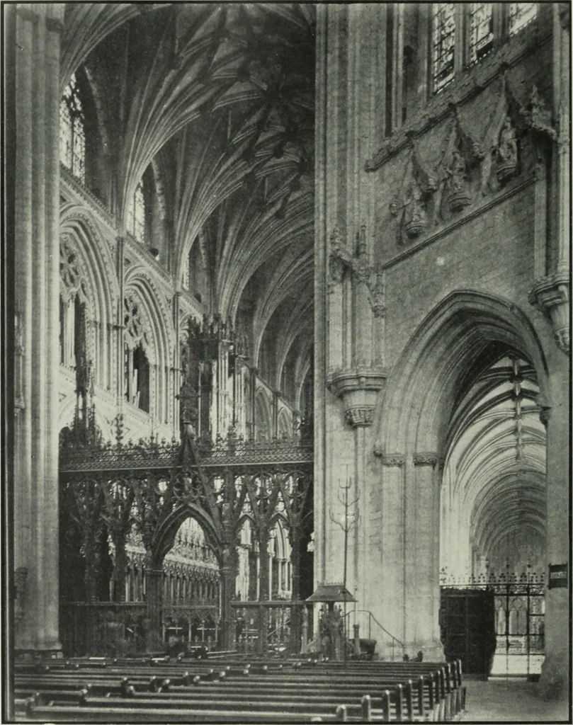 An illustration from An introduction to English church architecture : from the eleventh to the sixteenth century, 1913, leaf 275