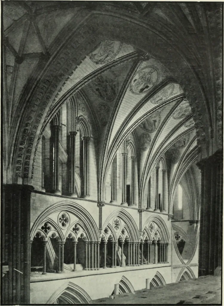 An illustration from An introduction to English church architecture : from the eleventh to the sixteenth century, 1913, leaf 277