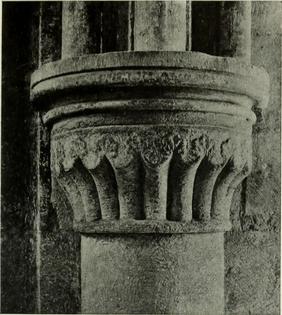 An illustration from An introduction to English church architecture : from the eleventh to the sixteenth century, 1913, leaf 28
