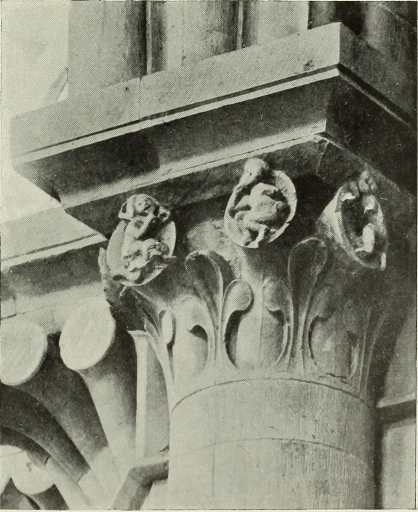 An illustration from An introduction to English church architecture : from the eleventh to the sixteenth century, 1913, leaf 28