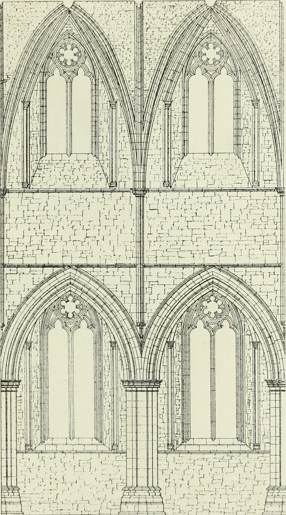 An illustration from An introduction to English church architecture : from the eleventh to the sixteenth century, 1913, leaf 280