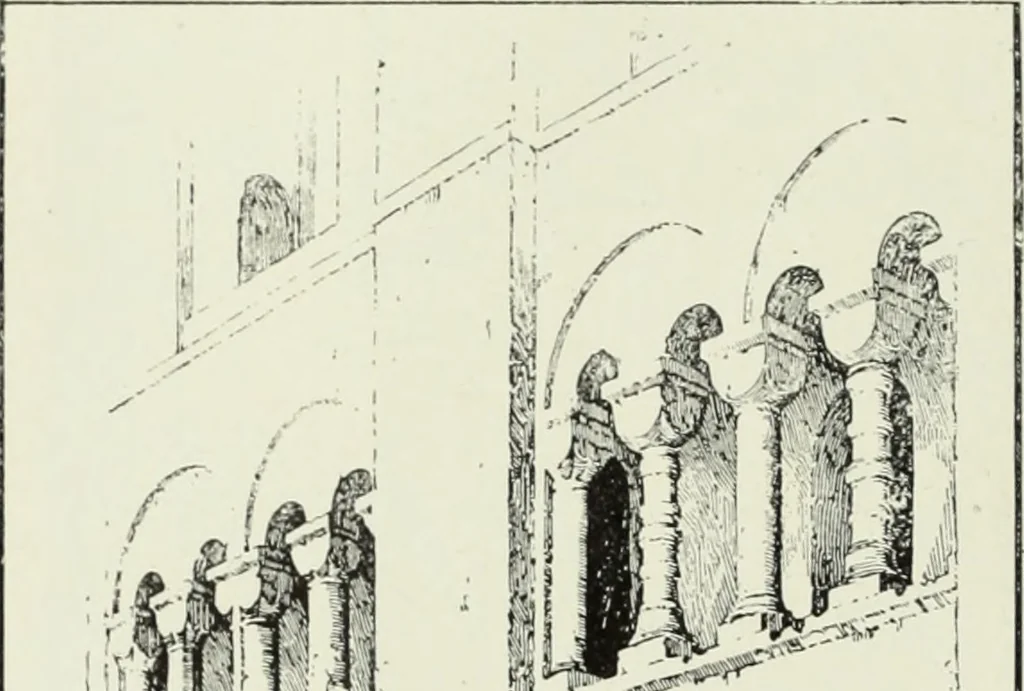 An illustration from An introduction to English church architecture : from the eleventh to the sixteenth century, 1913, leaf 281
