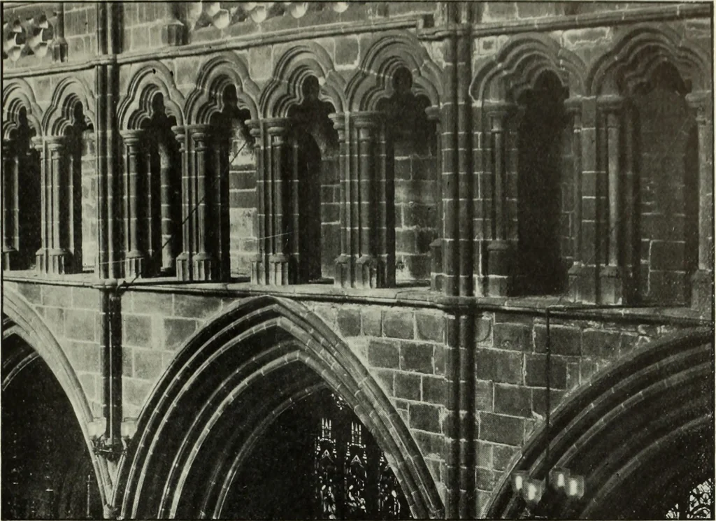 An illustration from An introduction to English church architecture : from the eleventh to the sixteenth century, 1913, leaf 282