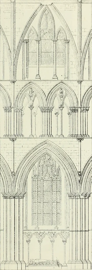 An illustration from An introduction to English church architecture : from the eleventh to the sixteenth century, 1913, leaf 286
