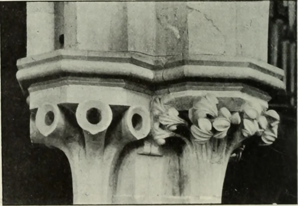 An illustration from An introduction to English church architecture : from the eleventh to the sixteenth century, 1913, leaf 29