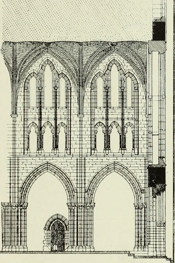An illustration from An introduction to English church architecture : from the eleventh to the sixteenth century, 1913, leaf 290