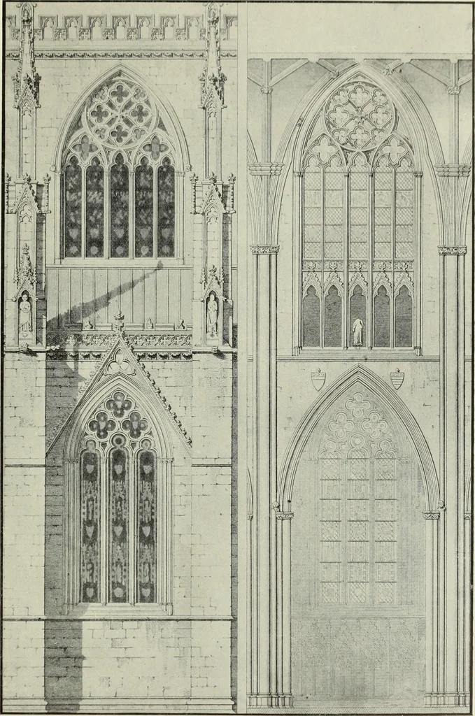 An illustration from An introduction to English church architecture : from the eleventh to the sixteenth century, 1913, leaf 292