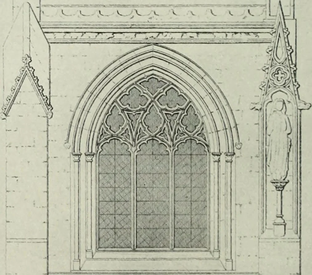 An illustration from An introduction to English church architecture : from the eleventh to the sixteenth century, 1913, leaf 293