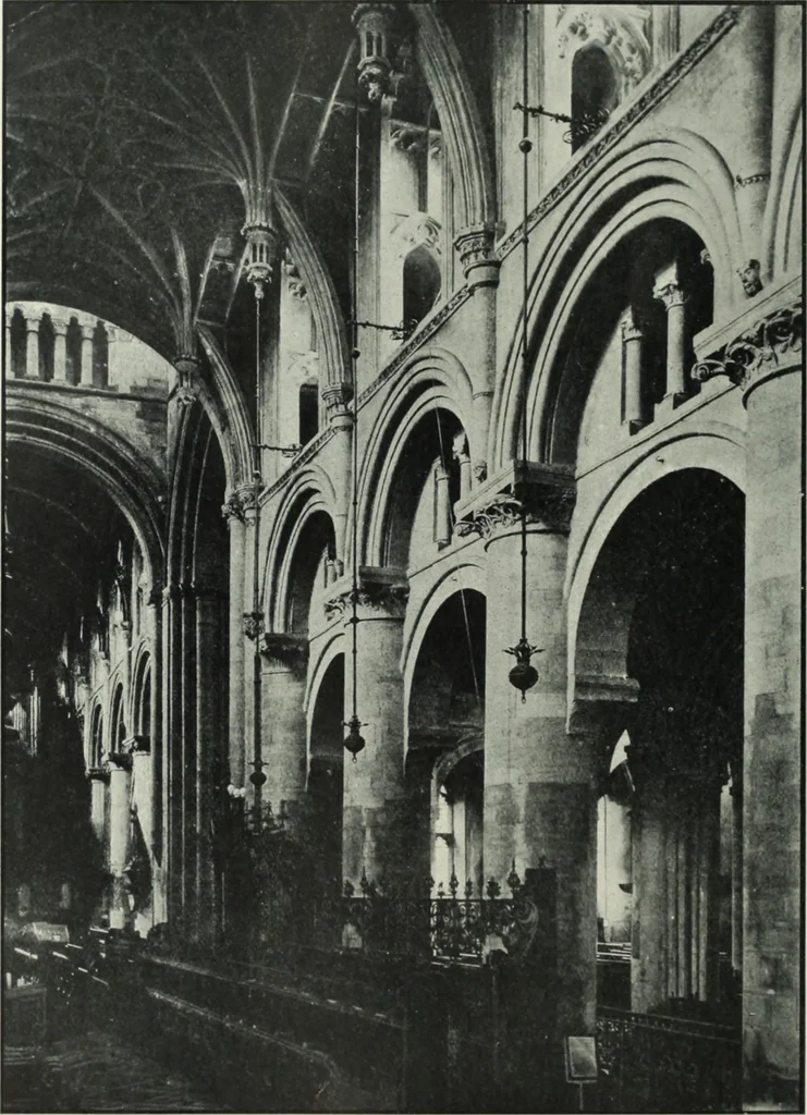 An illustration from An introduction to English church architecture : from the eleventh to the sixteenth century, 1913, leaf 297