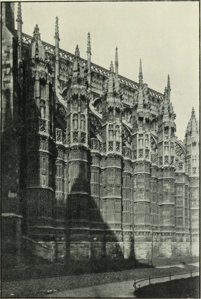 An illustration from An introduction to English church architecture : from the eleventh to the sixteenth century, 1913, leaf 298