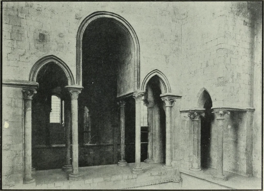 An illustration from An introduction to English church architecture : from the eleventh to the sixteenth century, 1913, leaf 302
