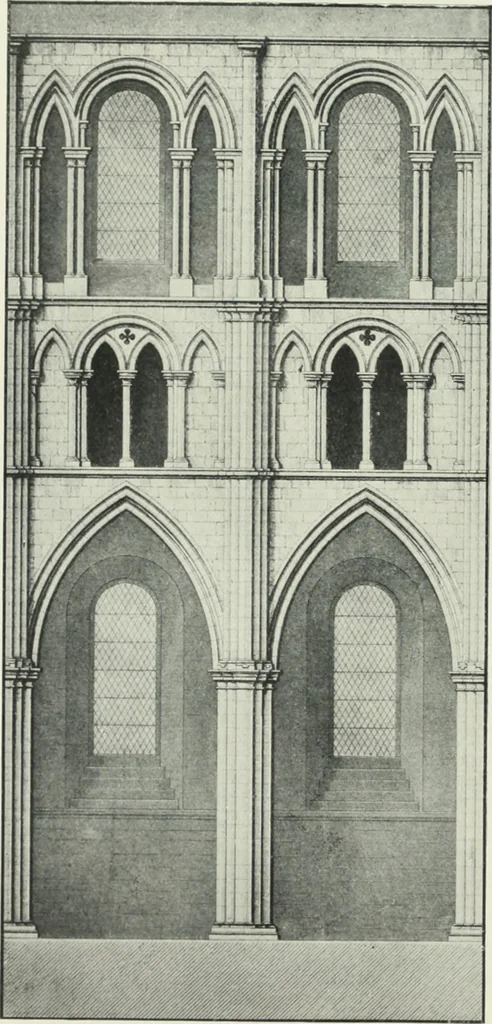An illustration from An introduction to English church architecture : from the eleventh to the sixteenth century, 1913, leaf 307