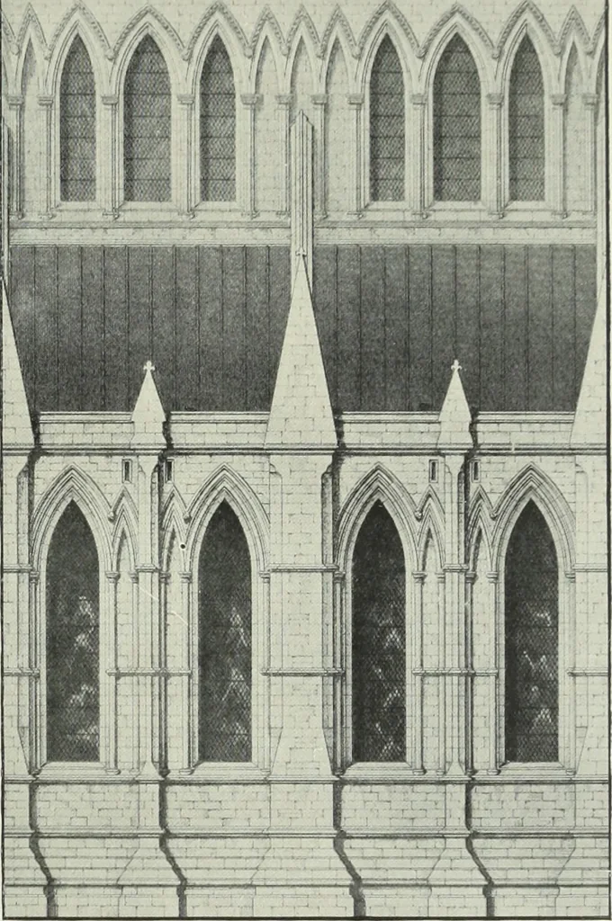 An illustration from An introduction to English church architecture : from the eleventh to the sixteenth century, 1913, leaf 308