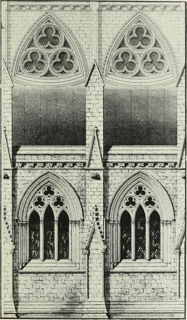 An illustration from An introduction to English church architecture : from the eleventh to the sixteenth century, 1913, leaf 310