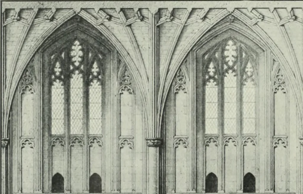 An illustration from An introduction to English church architecture : from the eleventh to the sixteenth century, 1913, leaf 311