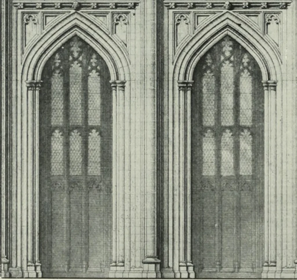 An illustration from An introduction to English church architecture : from the eleventh to the sixteenth century, 1913, leaf 311