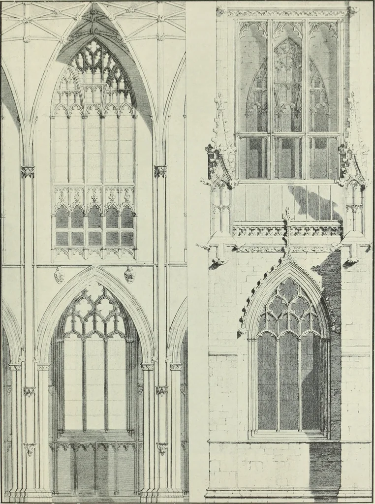 An illustration from An introduction to English church architecture : from the eleventh to the sixteenth century, 1913, leaf 312