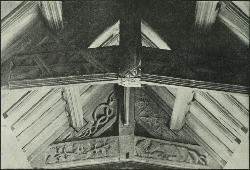 An illustration from An introduction to English church architecture : from the eleventh to the sixteenth century, 1913, leaf 323
