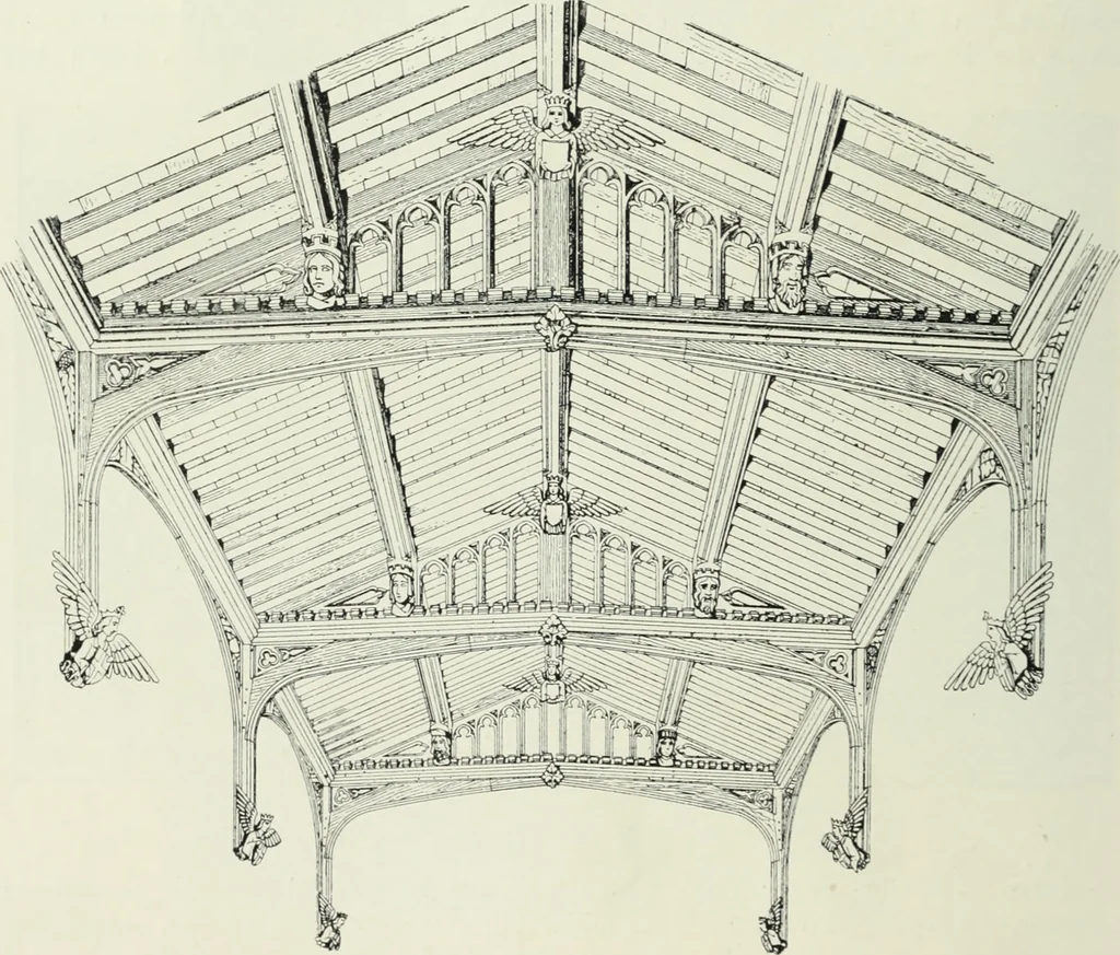 An illustration from An introduction to English church architecture : from the eleventh to the sixteenth century, 1913, leaf 327