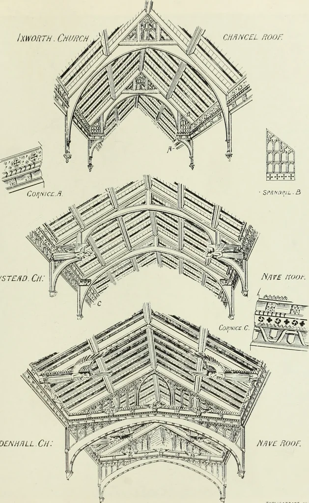 An illustration from An introduction to English church architecture : from the eleventh to the sixteenth century, 1913, leaf 328