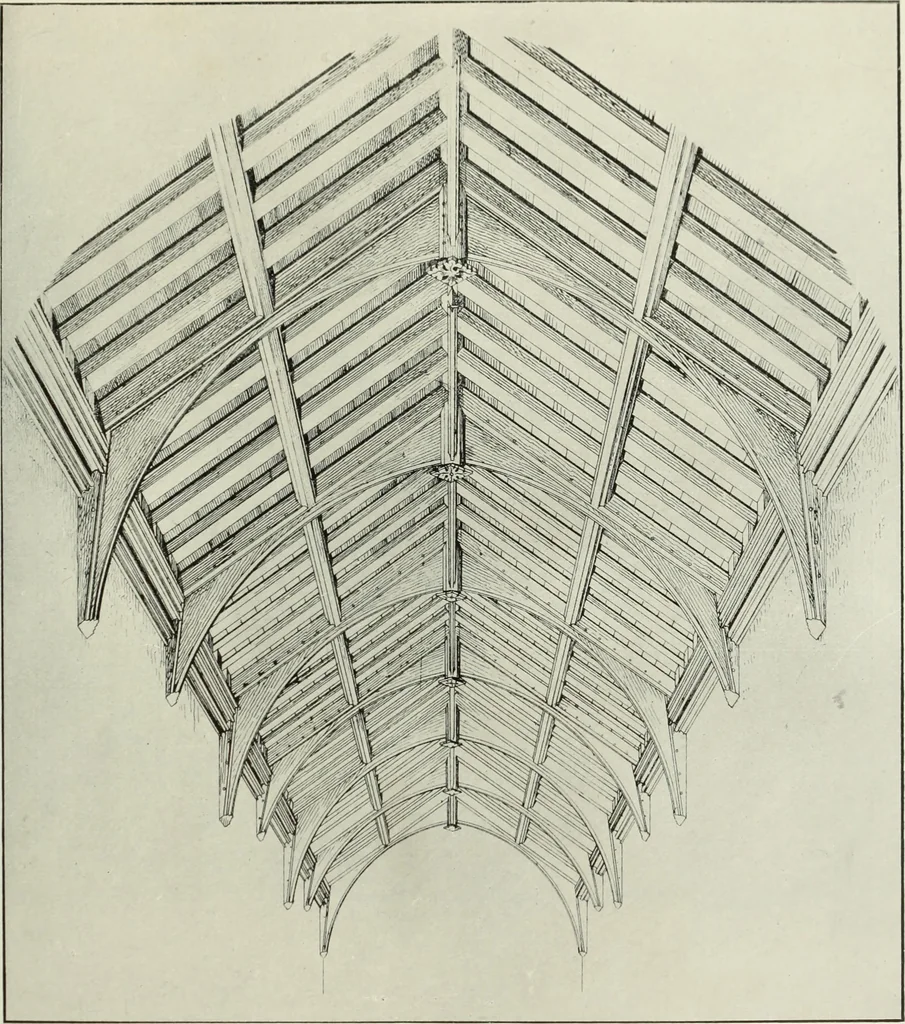 An illustration from An introduction to English church architecture : from the eleventh to the sixteenth century, 1913, leaf 342