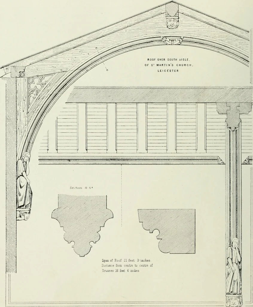 An illustration from An introduction to English church architecture : from the eleventh to the sixteenth century, 1913, leaf 343