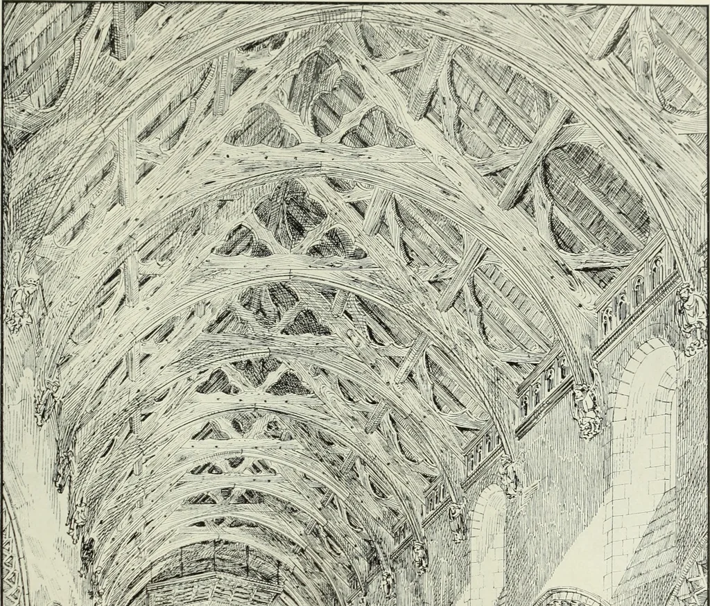 An illustration from An introduction to English church architecture : from the eleventh to the sixteenth century, 1913, leaf 344