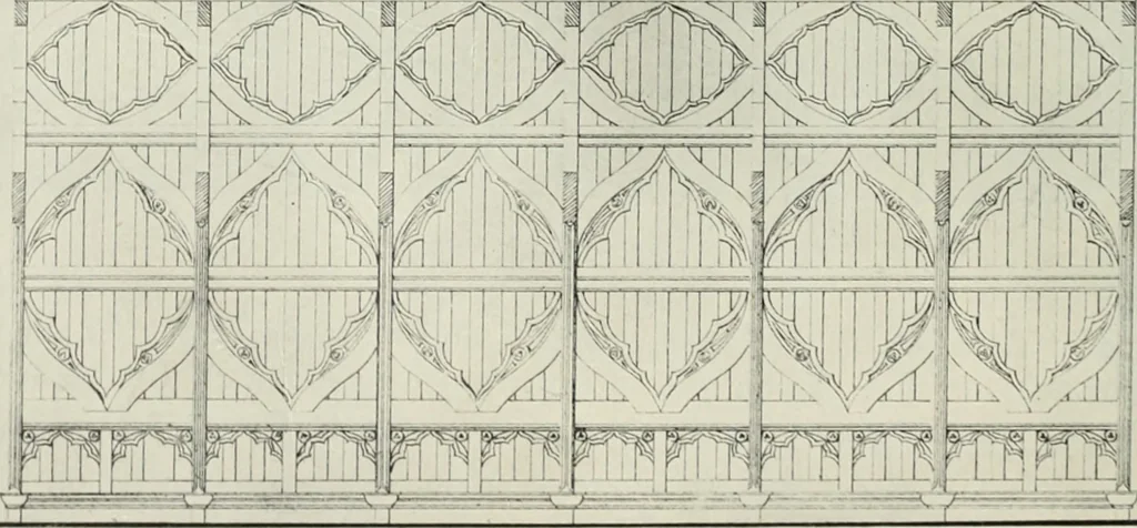 An illustration from An introduction to English church architecture : from the eleventh to the sixteenth century, 1913, leaf 345
