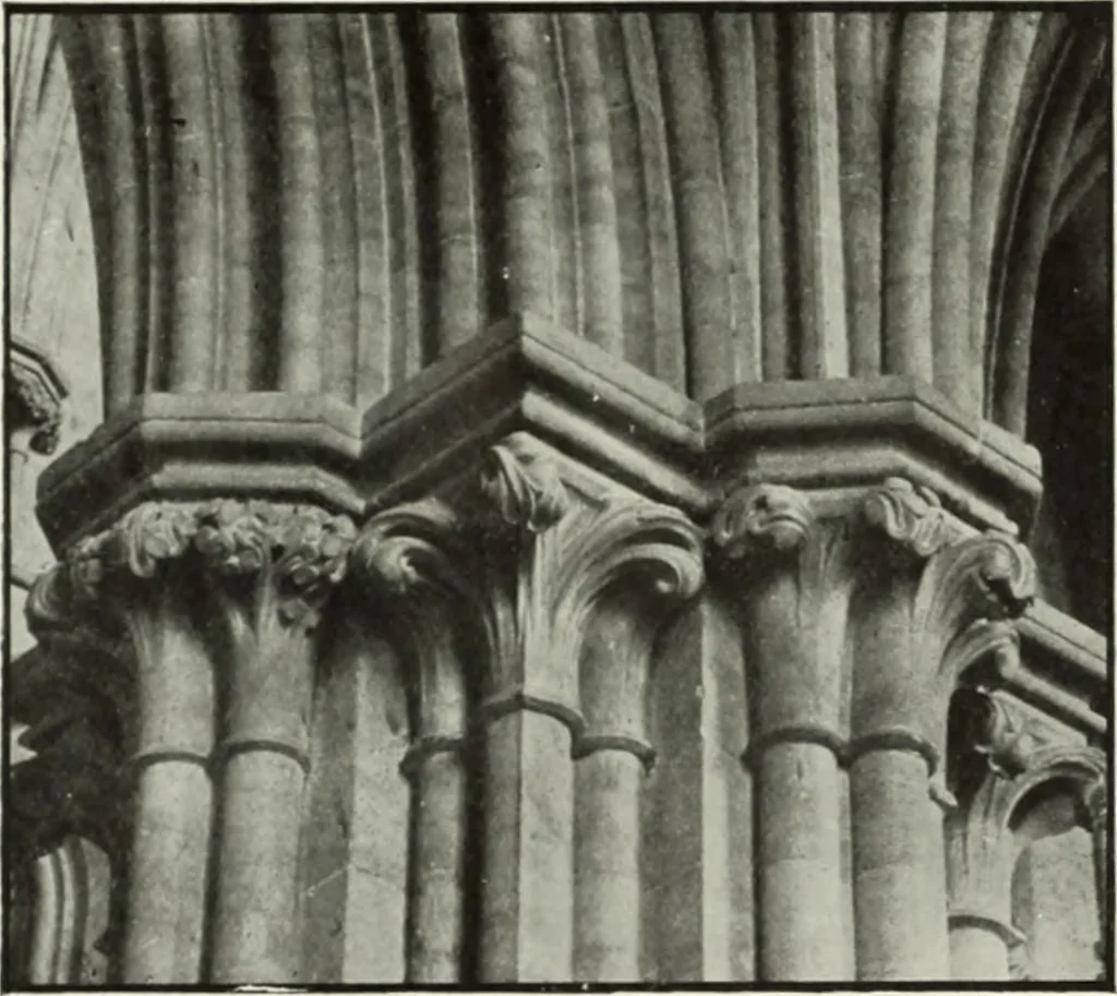 An illustration from An introduction to English church architecture : from the eleventh to the sixteenth century, 1913, leaf 35