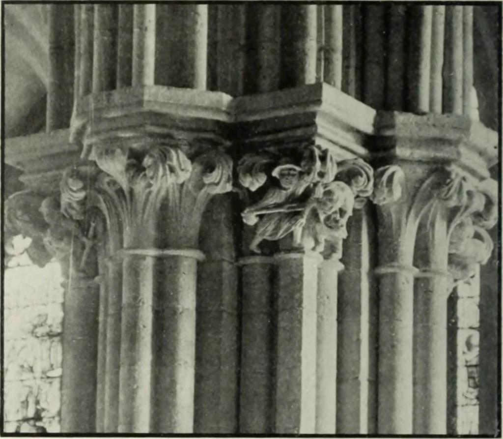 An illustration from An introduction to English church architecture : from the eleventh to the sixteenth century, 1913, leaf 35