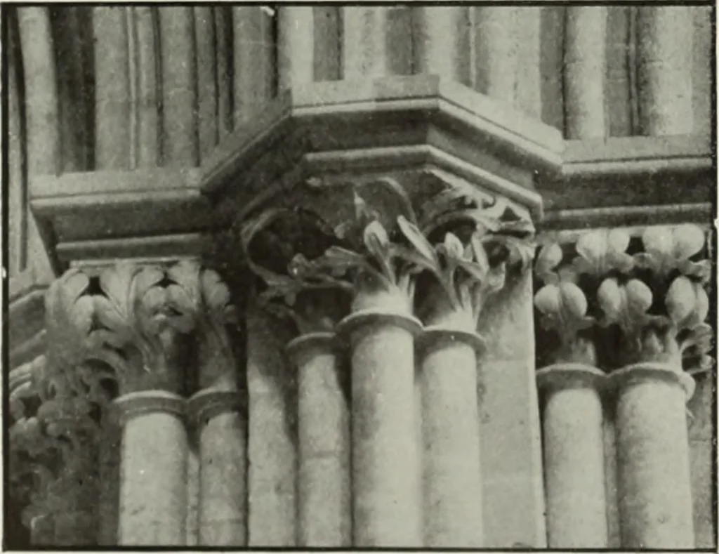 An illustration from An introduction to English church architecture : from the eleventh to the sixteenth century, 1913, leaf 35