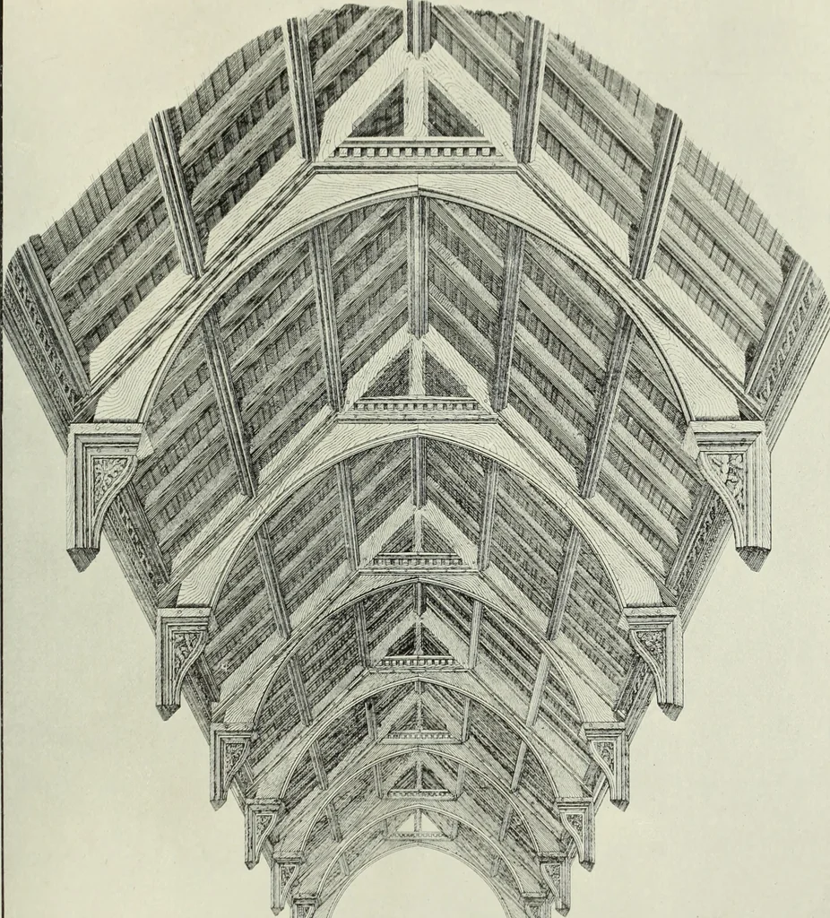An illustration from An introduction to English church architecture : from the eleventh to the sixteenth century, 1913, leaf 352