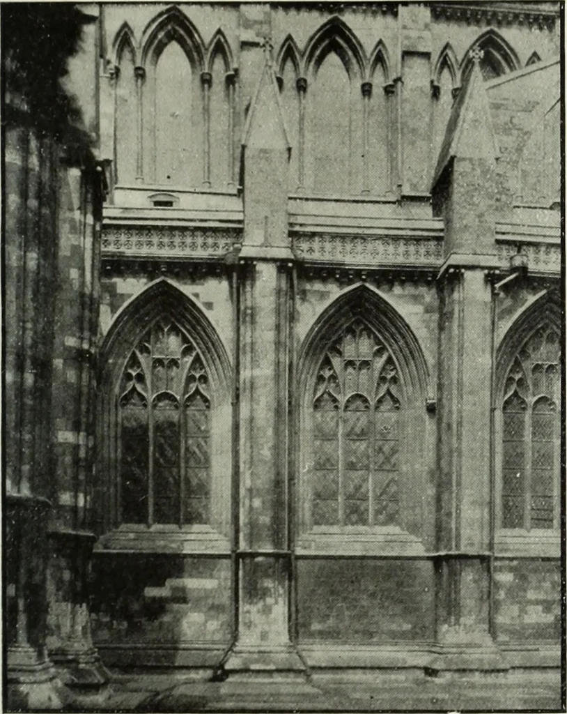 An illustration from An introduction to English church architecture : from the eleventh to the sixteenth century, 1913, leaf 376
