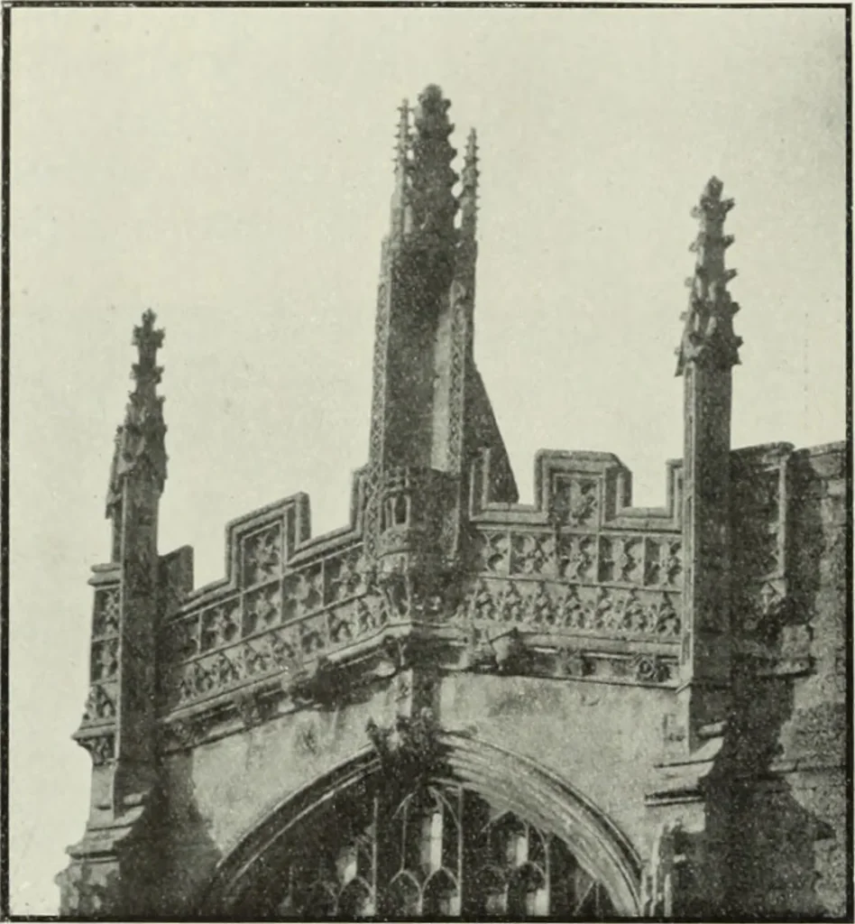 An illustration from An introduction to English church architecture : from the eleventh to the sixteenth century, 1913, leaf 377